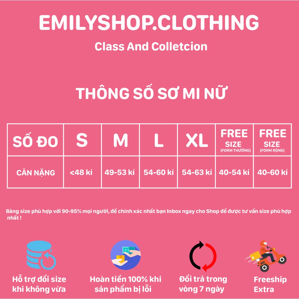 Áo sơ mi kiểu nữ tay dài Emilyshop