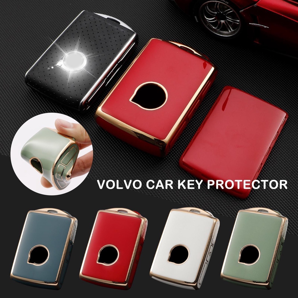 Bao Da, Vỏ Bảo Vệ, Ốp Chìa Khóa, Bọc Chìa Khóa Cao Cấp Dùng Cho Xe Ô Tô Volvo XC90, XC60, XC40, V90, S90, S60