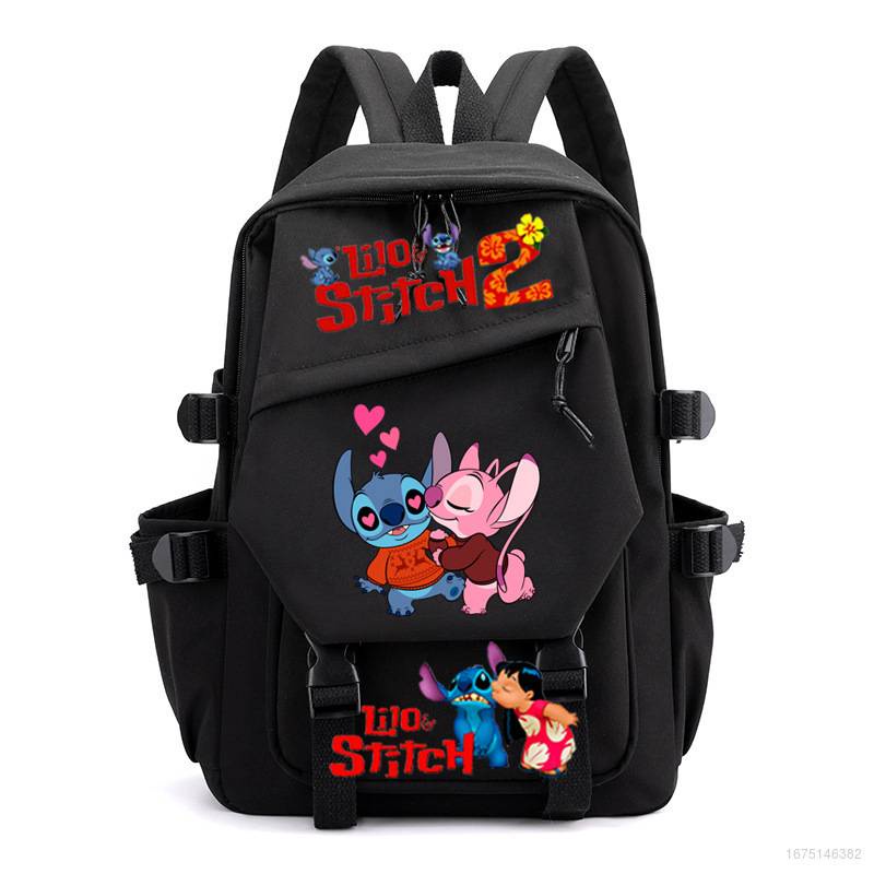 Balo Đi Học Cỡ Lớn Đa Năng In Họa Tiết Hoạt Hình Stitch Dễ Thương Cho Nữ