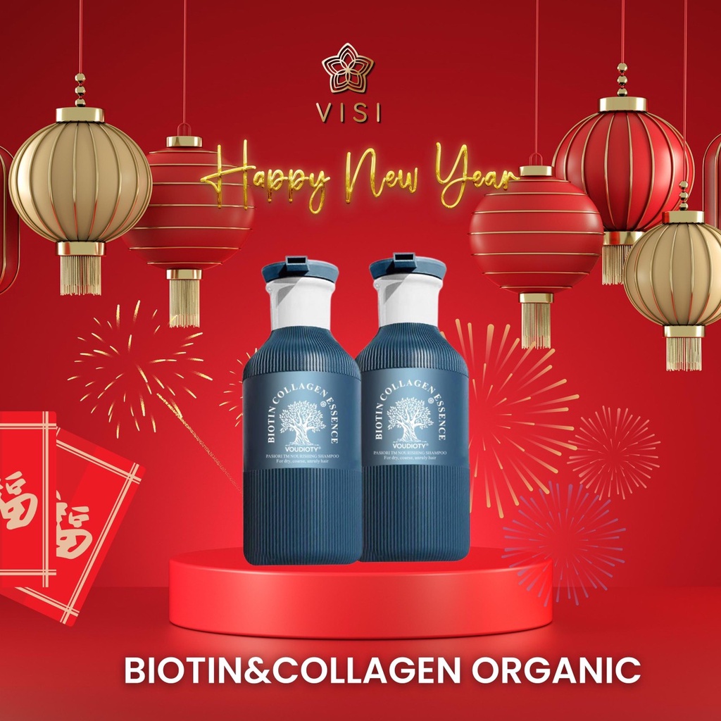 Dầu gội xả phục hồi hương nước hoa Biotin Collagen Blue 500ML