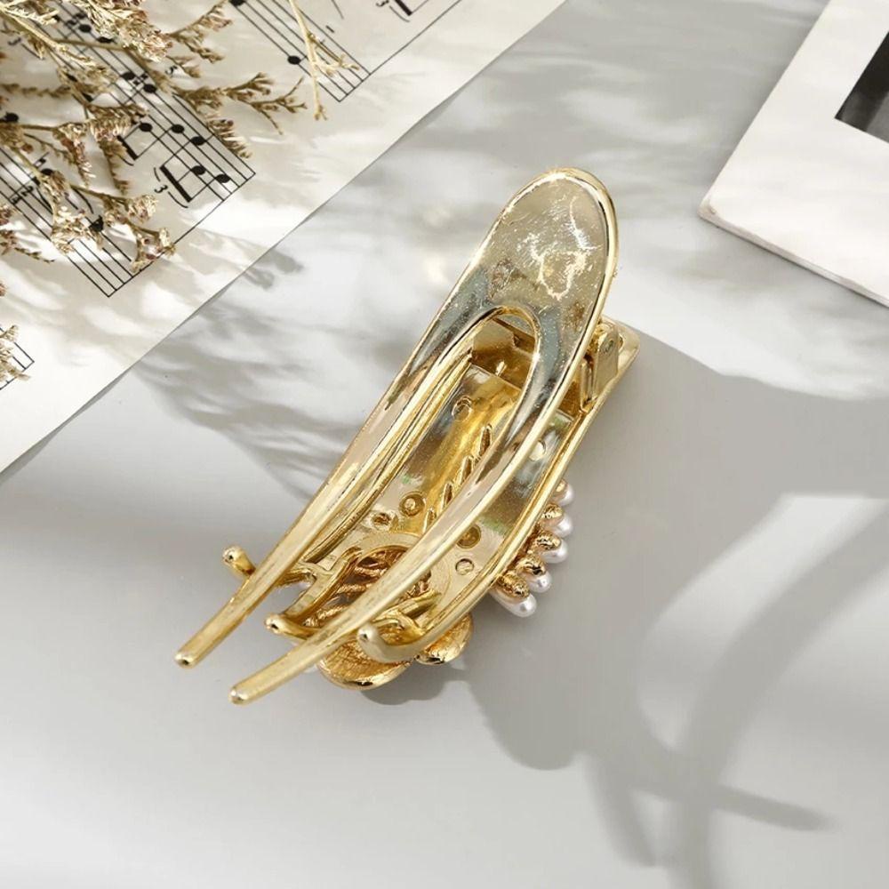 Kẹp Tóc Móng Vuốt Đính Hoa Nhiều Màu Sắc Đơn Giản Cho Nữ|Kẹp Mỏ Vịt Ba Răng Cho Mẹ