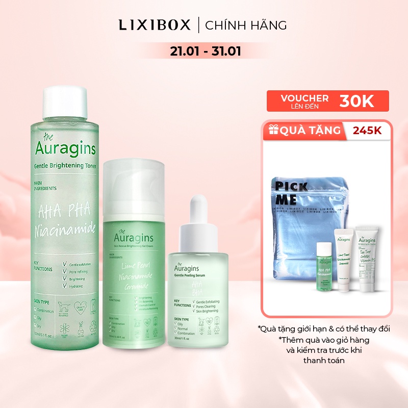 Beauty Box The Auragins - Sáng Da Sạch Mụn