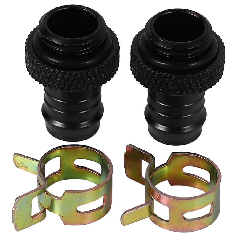 Set 2 Kẹp Tản Nhiệt Bằng Đồng Mạ Chrome G1 / 4 Cho Id Máy Tính 3 / 8 Inch