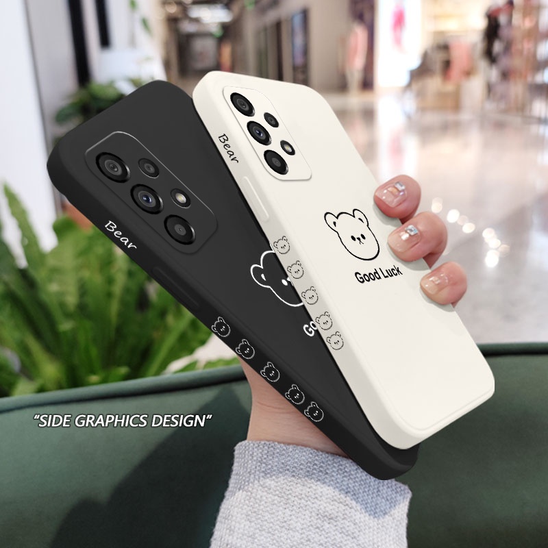 Ốp Điện Thoại Silicon Dẻo In Hình Gấu May Mắn Cho Samsung Galaxy A73 A53 A33 A23 5G