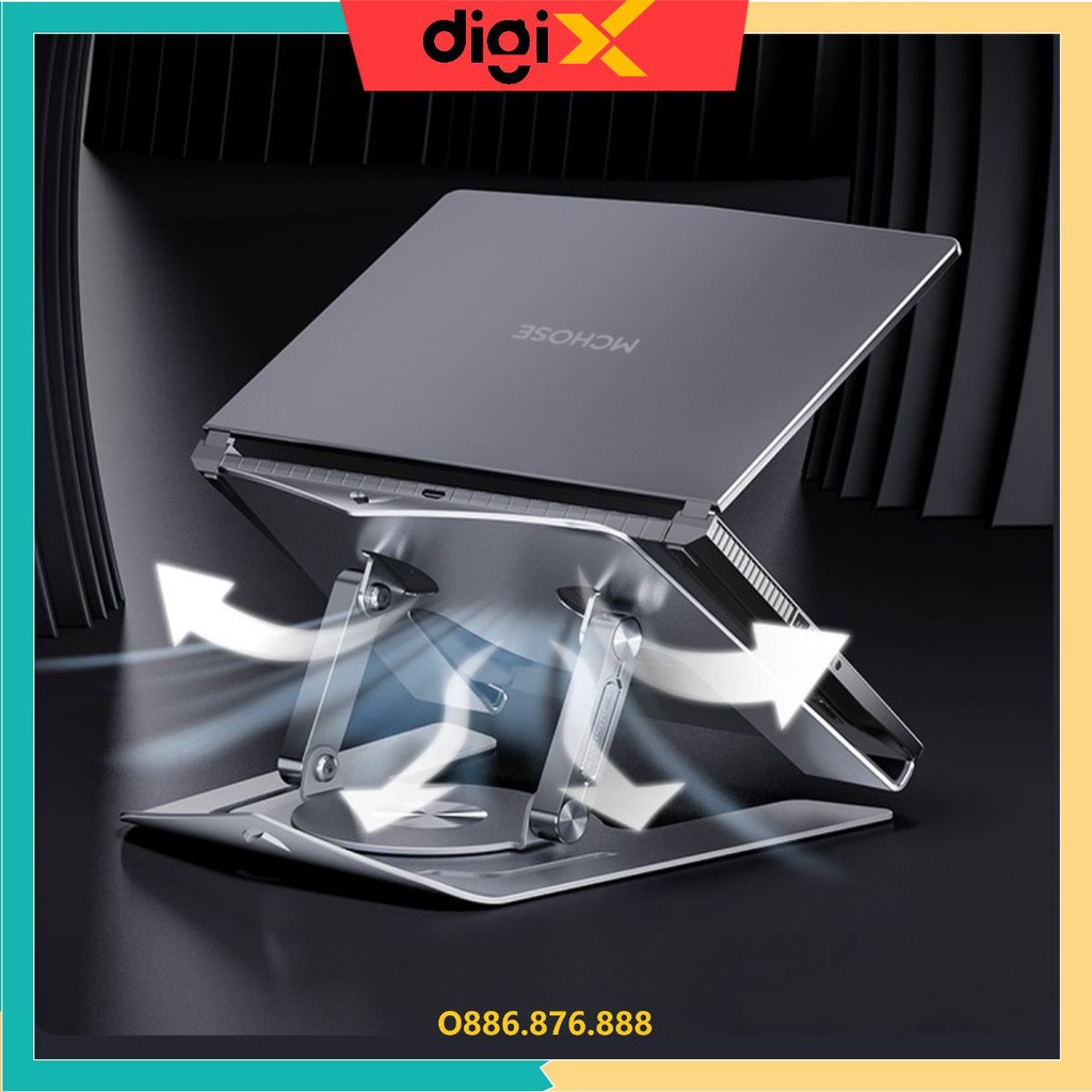 Giá đỡ tản nhiệt xoay 360 độ cho laptop macbook ipad MCHOSE H20, thiết kế công thái học