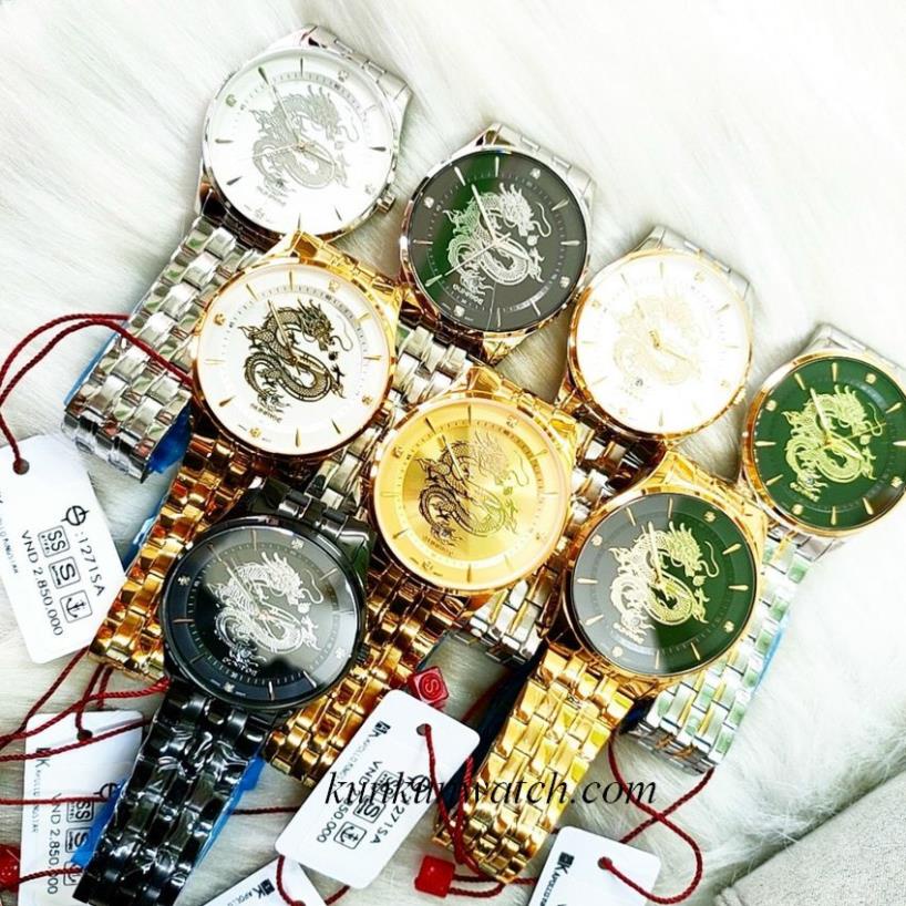 Đồng Hồ Nam SUNRISE 1271SA Hoạ Tiết Rồng  Authentic