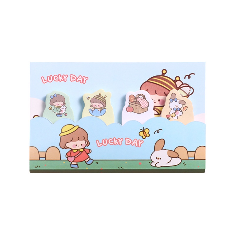 Set 80 Tờ Nhãn Dán Ghi Chú Họa Tiết Hoạt Hình Dễ Thương