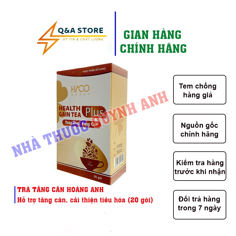 [CHÍNH HÃNG] TRÀ TĂNG CÂN HOÀNG ANH - HEALTH GAIN TEA PLUS NGUỒN GỐC THẢO MỘC