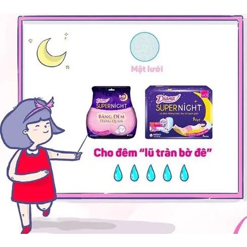 Bộ 2 Băng đêm dạng quần Diana size M-L 5 chiếc/gói