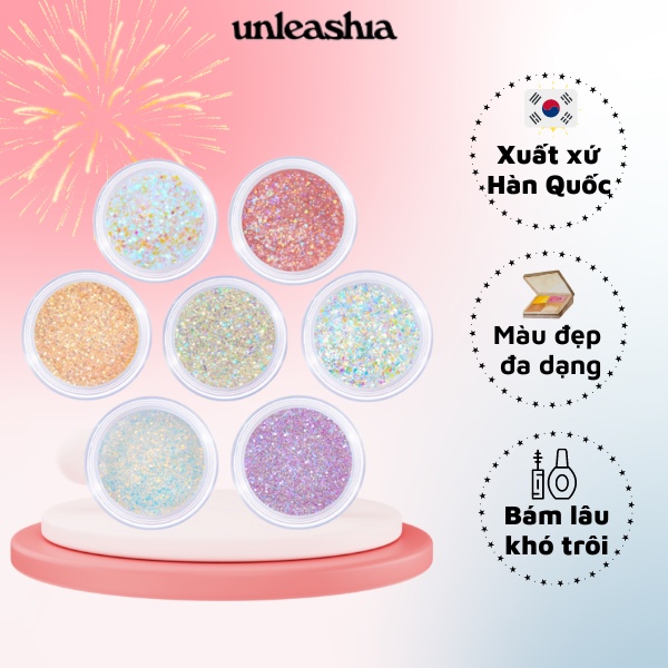 Nhũ mắt dạng Lấp Lánh dạng gel UNLEASHIA Mini Get Loose Glitter - Bắt sáng cho mặt, chống nước lâu trôi 4g