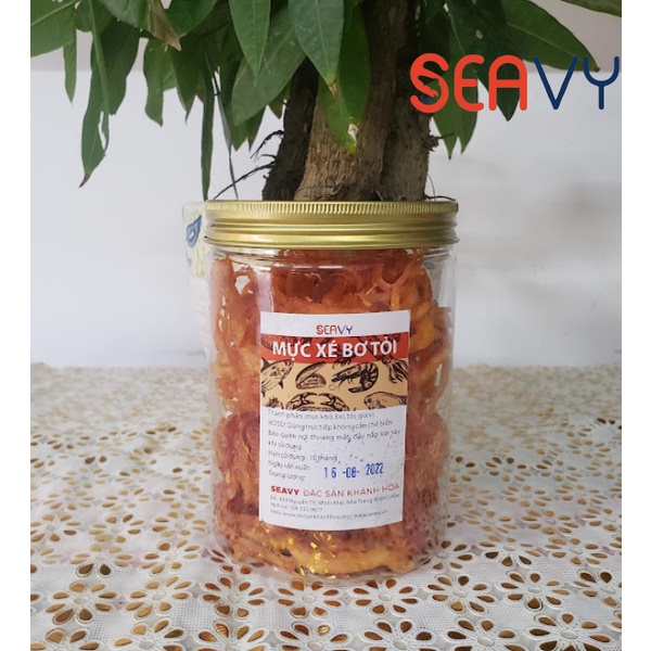 🦑🌶️ Mực xé sợi bơ tỏi cay thơm, Đặc sản Nha Trang, hộp 200 gram - Seavy 🦑🌶️