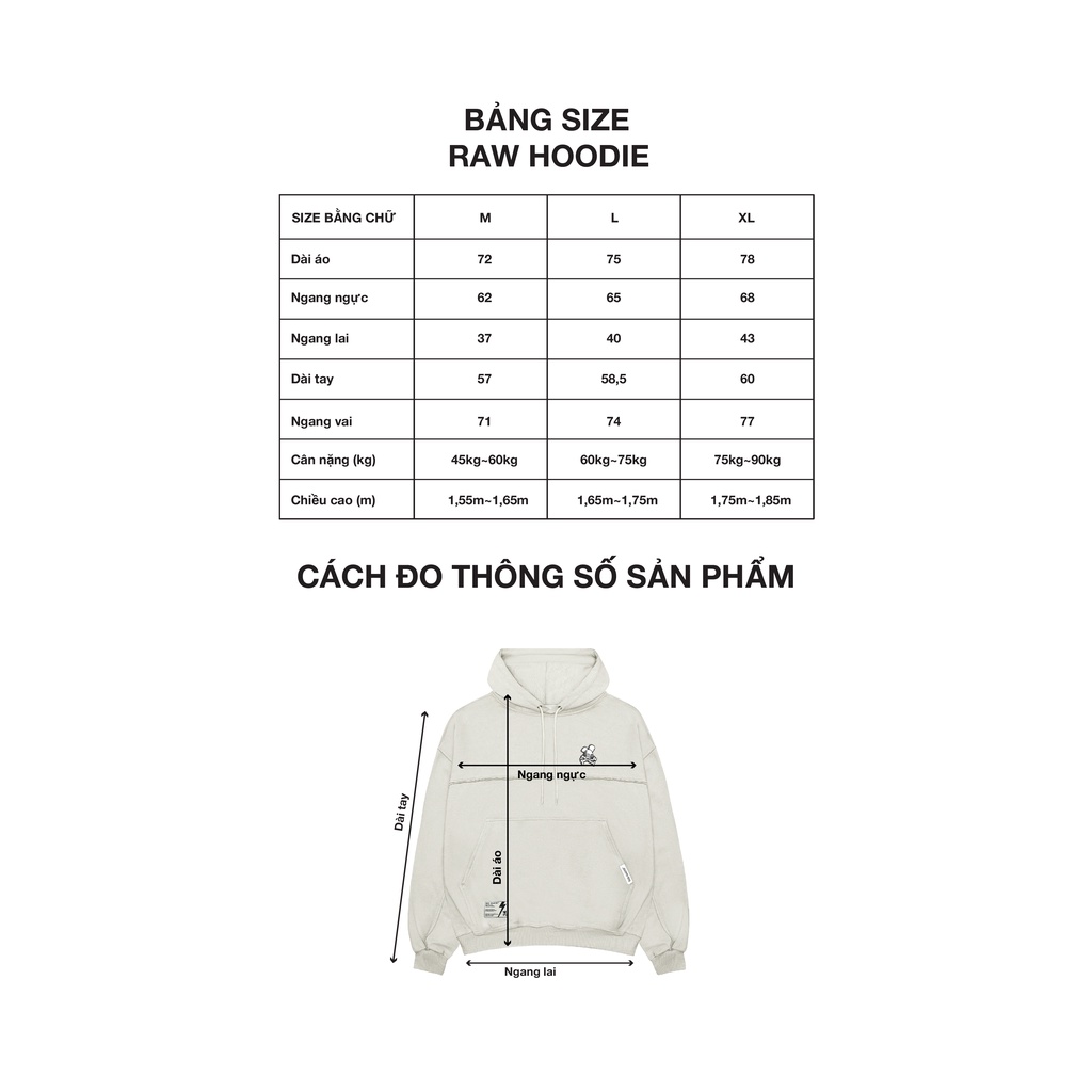 Áo Khoác Nam Nữ Bad Habits RAW HOODIE SAND - Local Brand Chính Hãng