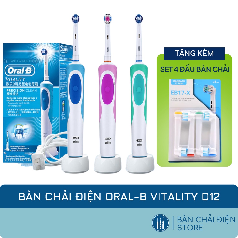 (Hàng Mới Về) Bàn Chải Điện Oral-B Vitality D12 - Hàng nội địa Trung