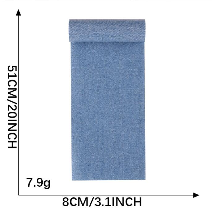 1 Miếng Vá Ủi Trang Trí Quần Jean Màu Xanh Dương 51 * 8CM