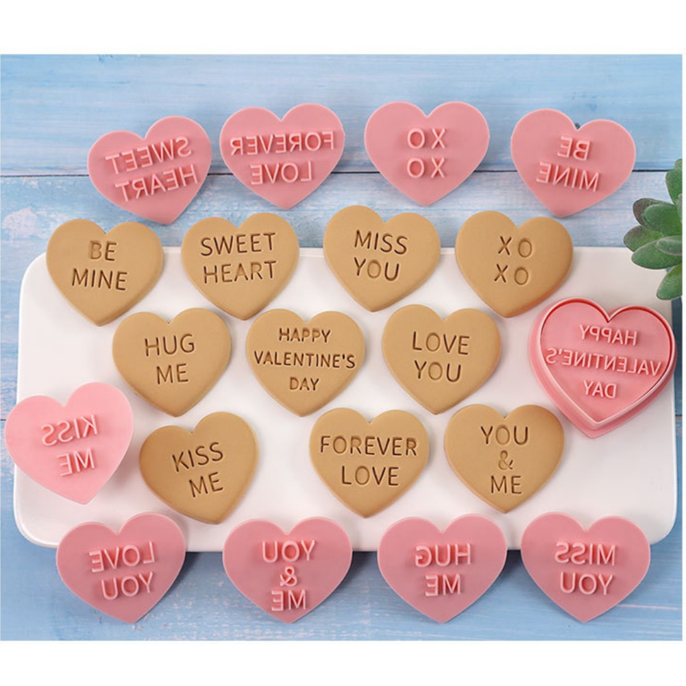 Khuôn Làm Bánh Quy Dạng Lật Hình Trái Tim Ba Chiều Cho Ngày Valentine
