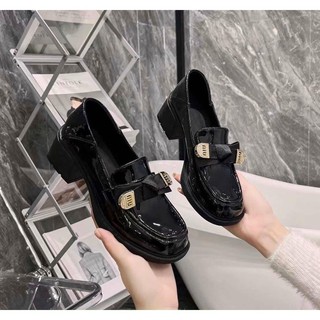giày đốc,moca,mọi nơ miu bóng gót 5cm