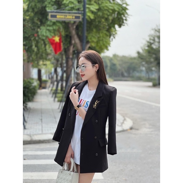 Áo Khoác Vest Kèm Tag Cài YLS Có Đệm Vai, Áo Khoác Blazer Cài Tag YLS | BigBuy360 - bigbuy360.vn