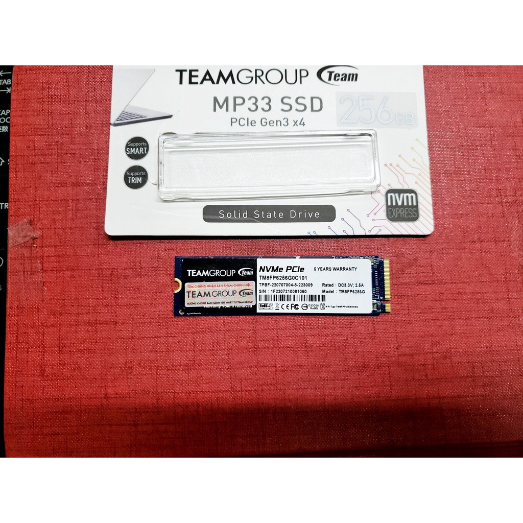 Ổ cứng NVME PCIe 256GB GEN 3X4 chính hãng TEAMGROUP