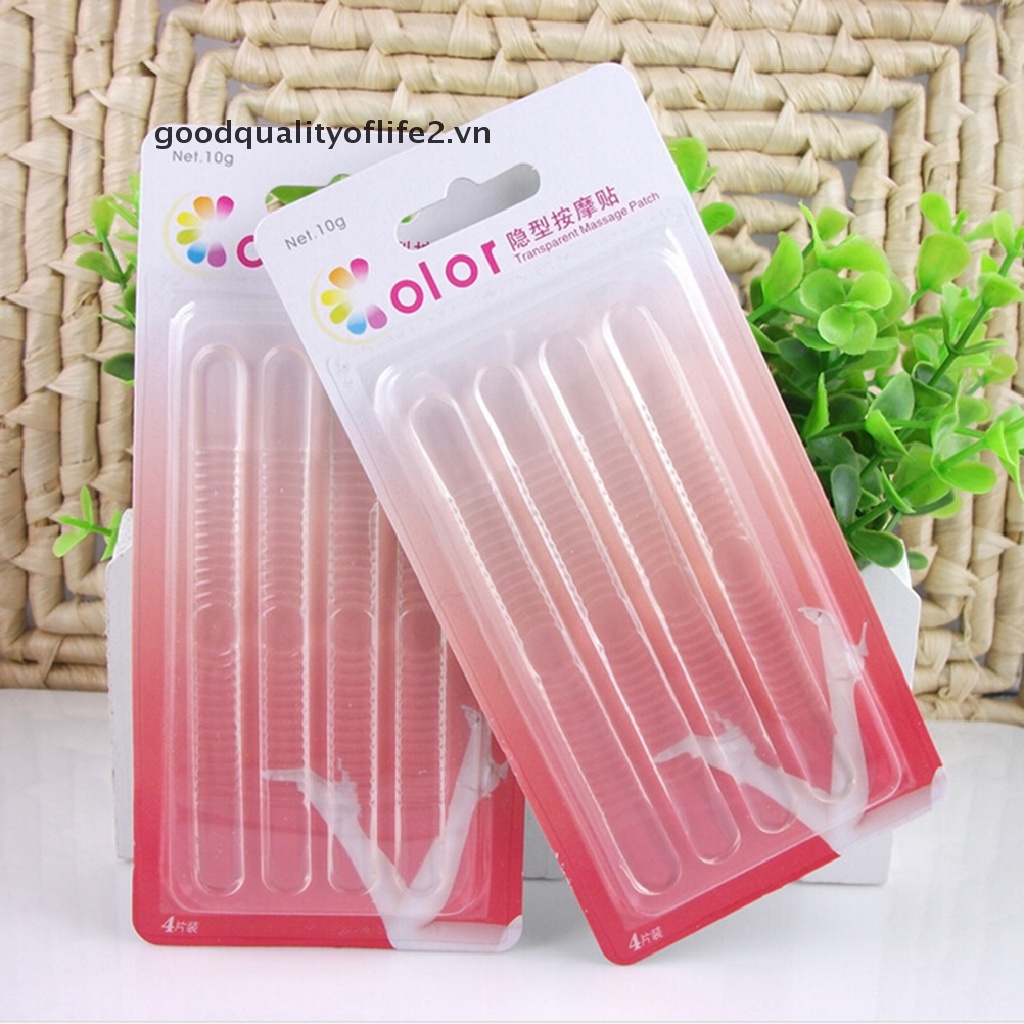 Set 4 Miếng Đệm Silicone Dán Gót Giày UnisexBộ 4 Miếng Đệm Gel Silicone Dán Đế Giày Unisex