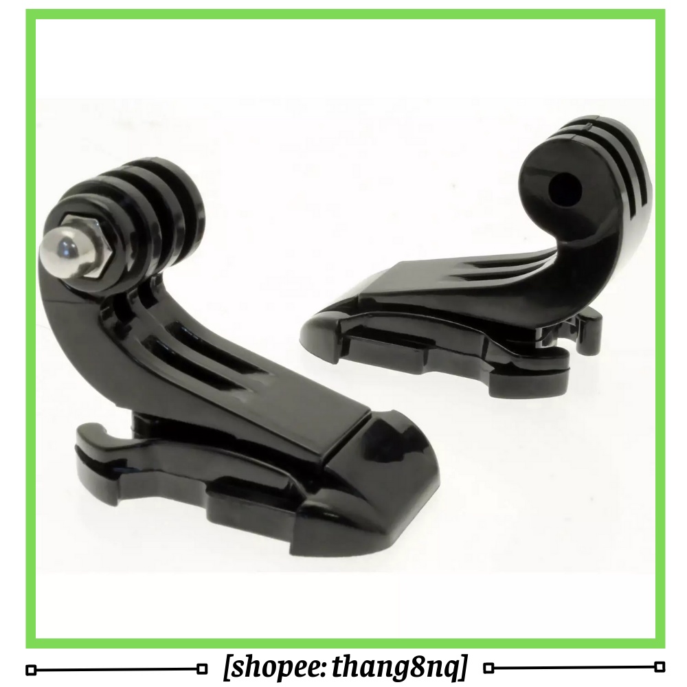 Giá đỡ cong chữ J cho gopro, phụ kiện gắn mũ bảo hiểm, dây đeo ngực cho gopro, osmo action, sjcam