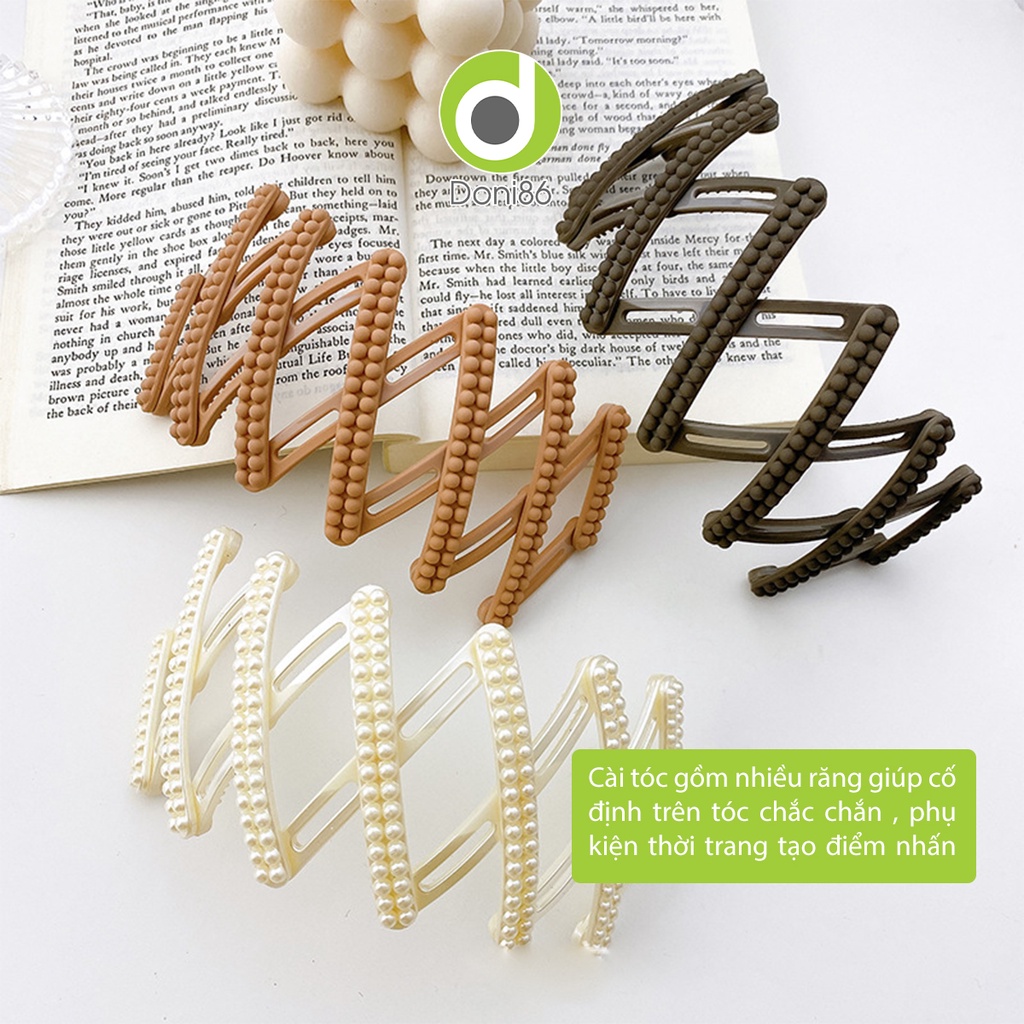 Cài tóc gấp gọn tiện dụng, màu sắc đa dạng, bền bỉ, không gây rụng tóc - Doni - DOPK312