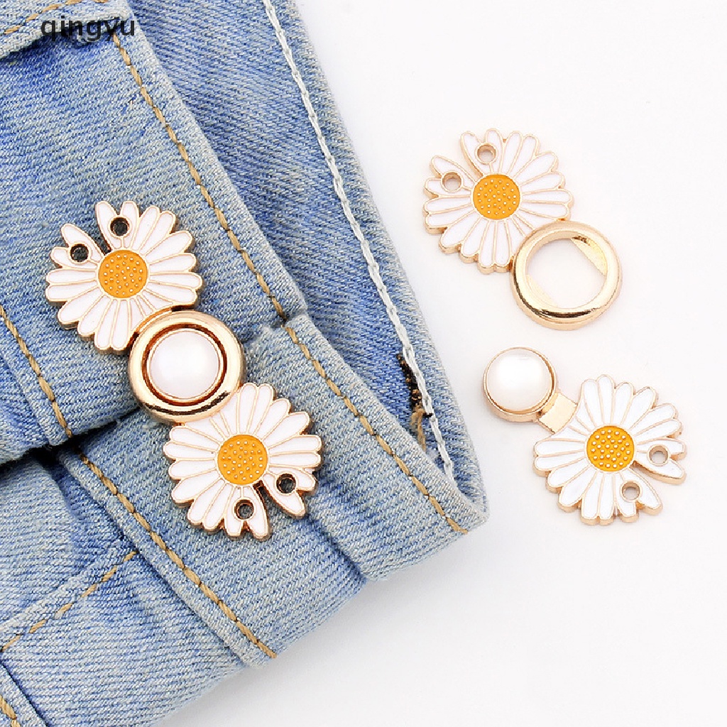 1 Kẹp Thắt Lưng Quần Jean / Váy Jean Bằng Kim Loại Có Thể Điều Chỉnh