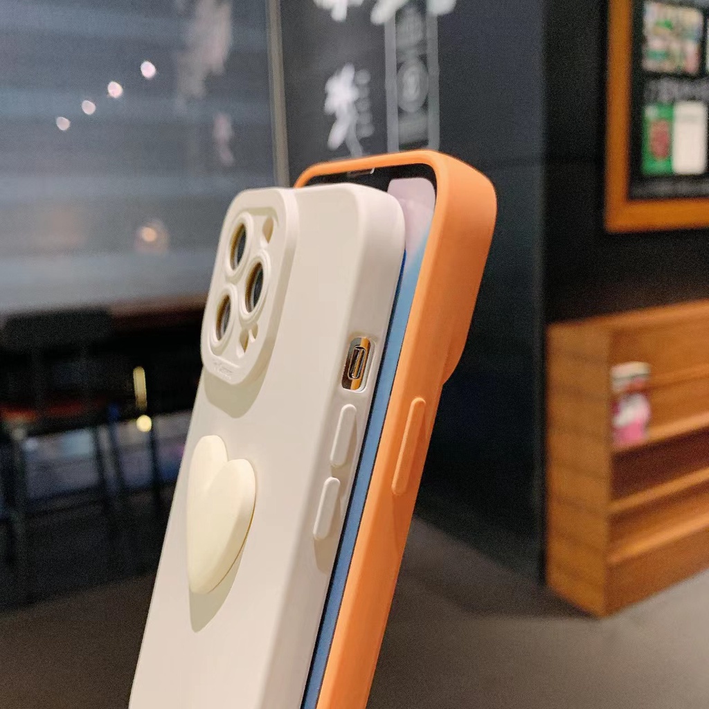 Ốp Lưng Điện Thoại Hình Trái Tim 3D Hàn Quốc Cho VIVO Y36 Y02T Y27