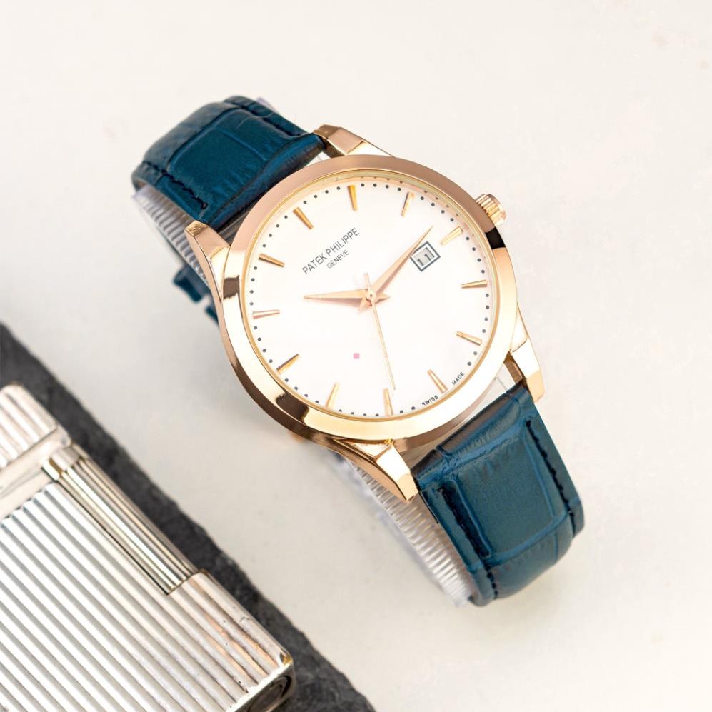 Đồng hồ nam Pentak size 42mm mặt kính đá khoáng chống nước chống xước dây da có lịch ngày - MR WATCH CS3