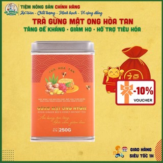Trà gừng mật ong tăng đề kháng giảm ho phòng cảm cúm hygie&panacee hộp 250g