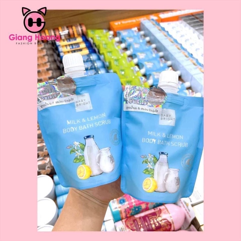 🍋 Muối tắm ủ dưỡng Milk & Lemon Body Bath Scrub