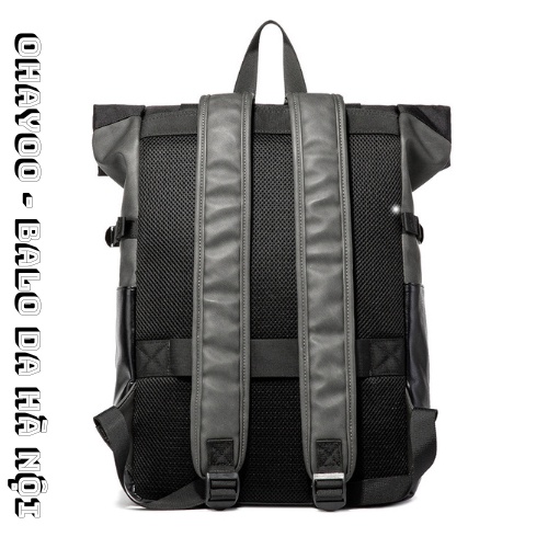 Balo da thời trang nam nữ phong cách unisex, balo da chống nước đựng laptop 17inch