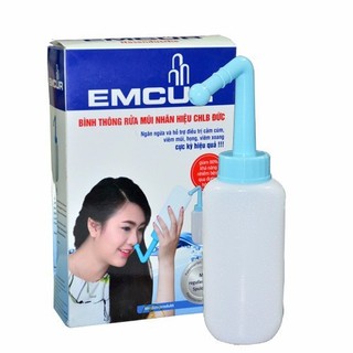 Bình rửa mũi Emcur vệ sinh thông mũi xoang, mũi thông thoáng, công nghệ Đức dùng được cho cả trẻ em và người lớn