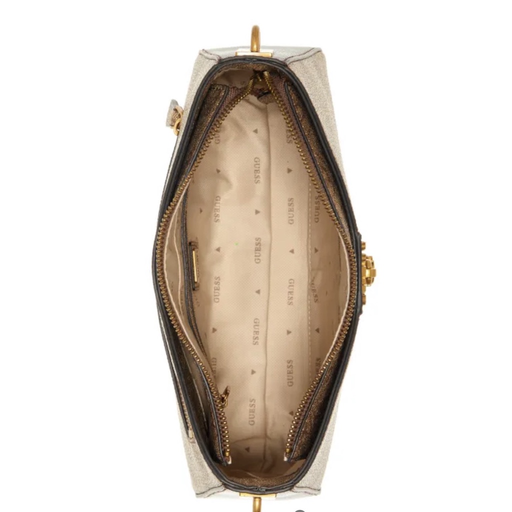 Túi đeo vai Guess Ginevra Logo Elite Shoulder Bag - màu nâu HÀNG CHÍNH HÃNG
