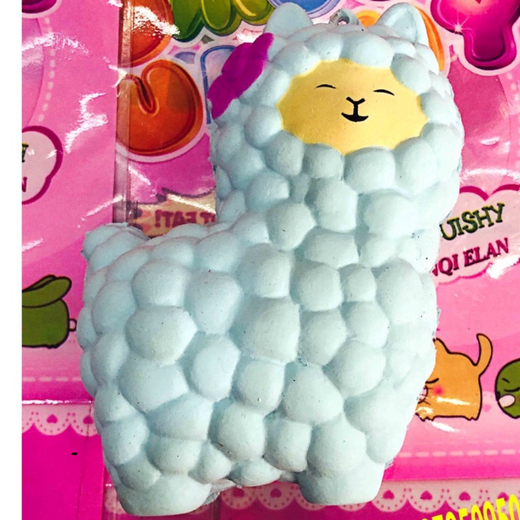 Squishy Lớn JUMBO Hình Con Cừu greed color đồ giải trí Xốp Giảm Stress Hình mượt mà xinh tươi co dãn và đàn hồi Cho Bé