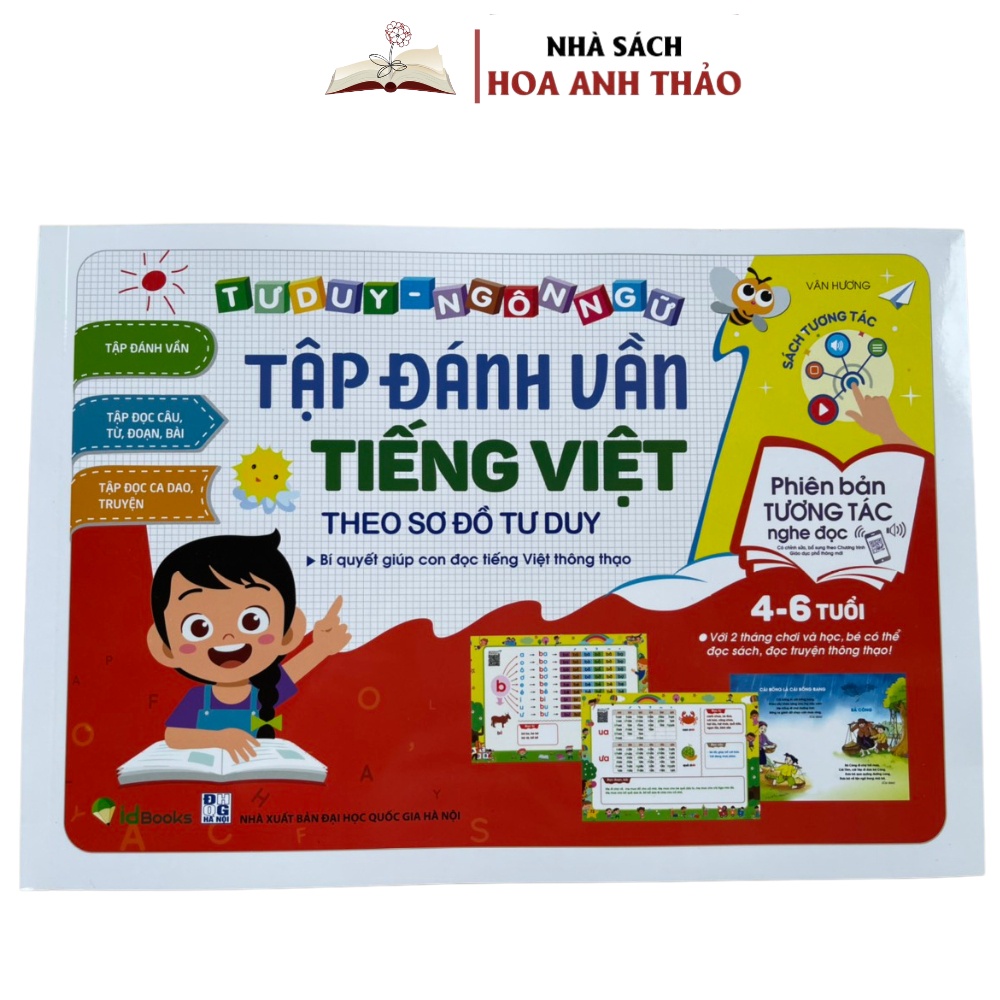 Sách - Tập Đánh Vần Tiếng Việt Phiên Bản Tương Tác Nghe Đọc - Sách Âm Thanh Tích Hợp APP Học Tiếng Vệt Hiệu Quả