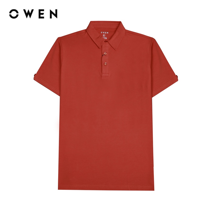 OWEN - Áo polo ngắn tay Bodyfit Đỏ - APV231355