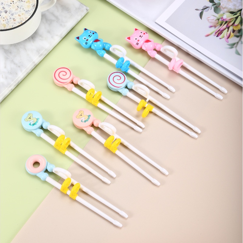 1 Đôi Đũa Gỗ Tập Ăn Cho Bé Có Thể Tái Sử Dụng