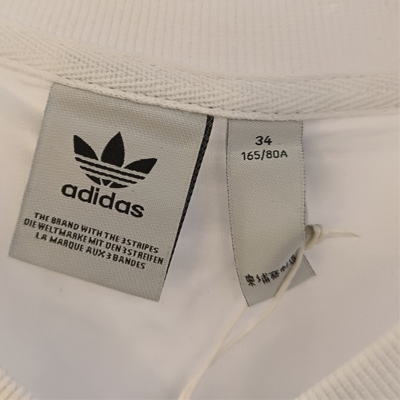 Áo Thun Adidas 100% Chính Hãng Cổ Chữ V Ngắn Tay Hoa Văn Kẻ Sọc Dành Cho Nữ