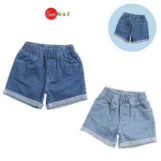 Quần short jeans bé gái size 10-16 tuổi SUNKIDS1, quần sooc bé gái chất jean co giãn mềm mát , size 10-16 tuổi