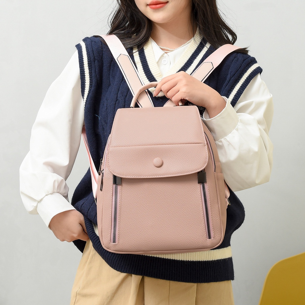 Ba Lô Da Mềm Sức Chứa Lớn Thời Trang Cho Nữ