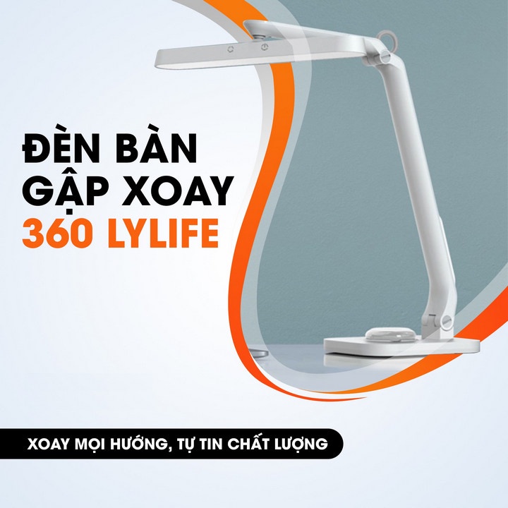 Đèn Bàn Gập Xoay 360 Lylife