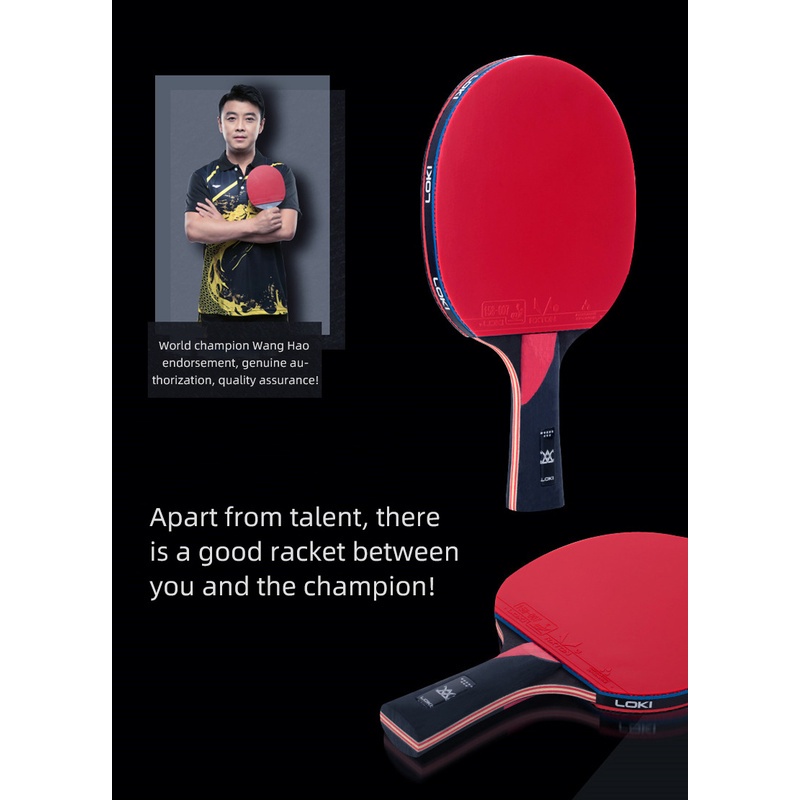 Vợt Bóng Bàn Loki 7 / 8 / 9 Star Chuyên Nghiệp Kèm Túi Đựng