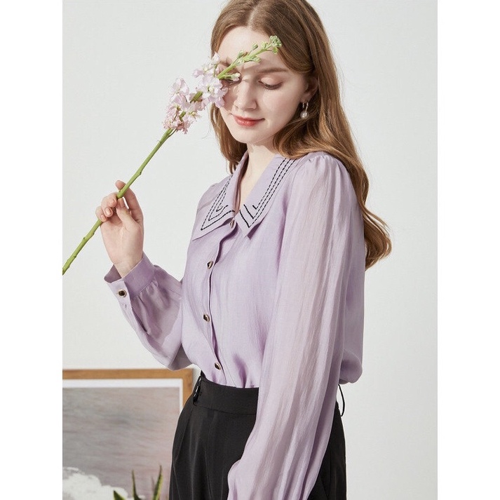 Áo sơ mi tím CHIU-SHUI