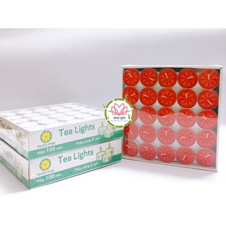HỘP 100 NẾN HOA MAI TEALIGHT ( Không khói, an toàn môi trường)