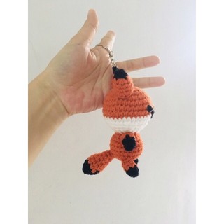Móc khoá cáo bằng len handmade