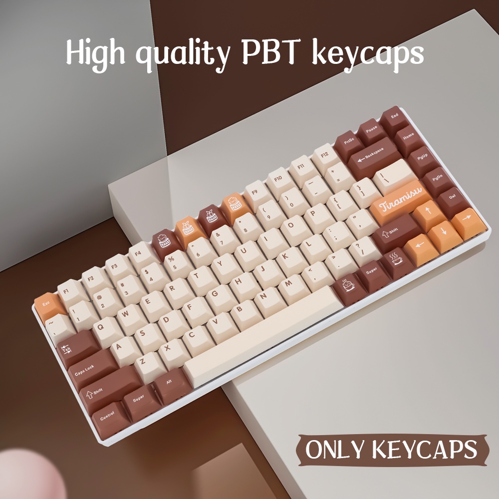 Tiramisu Keycap Nút Bàn Phím 133 Phím Cho GMK MX Switch 64 68 84 87 104