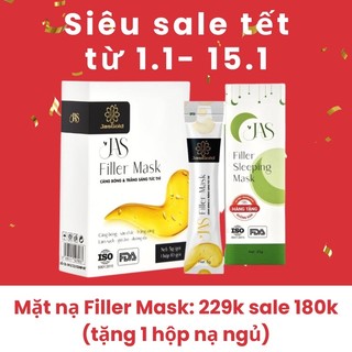 Mặt nạ Jas Filler Mask- Căng Bóng Trắng Da -Mặt nạ lột -Collagen  hộp 10 gói tặng kèm 1 hộp