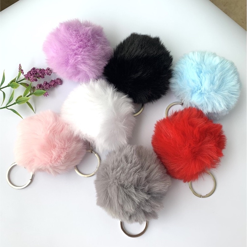 Móc khoá cục bông