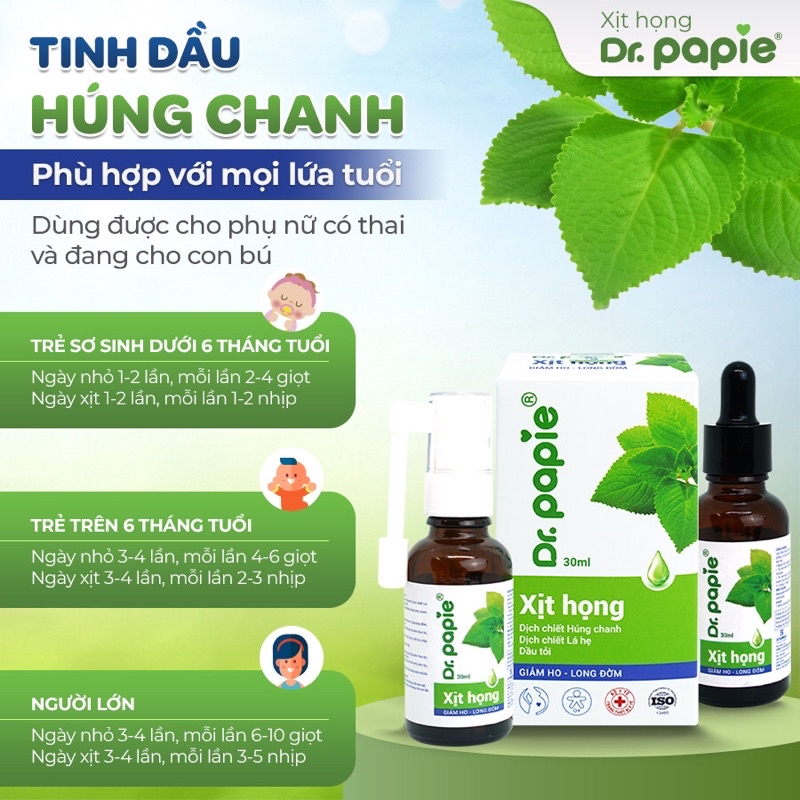 xịt họng Dr.papie 30ml