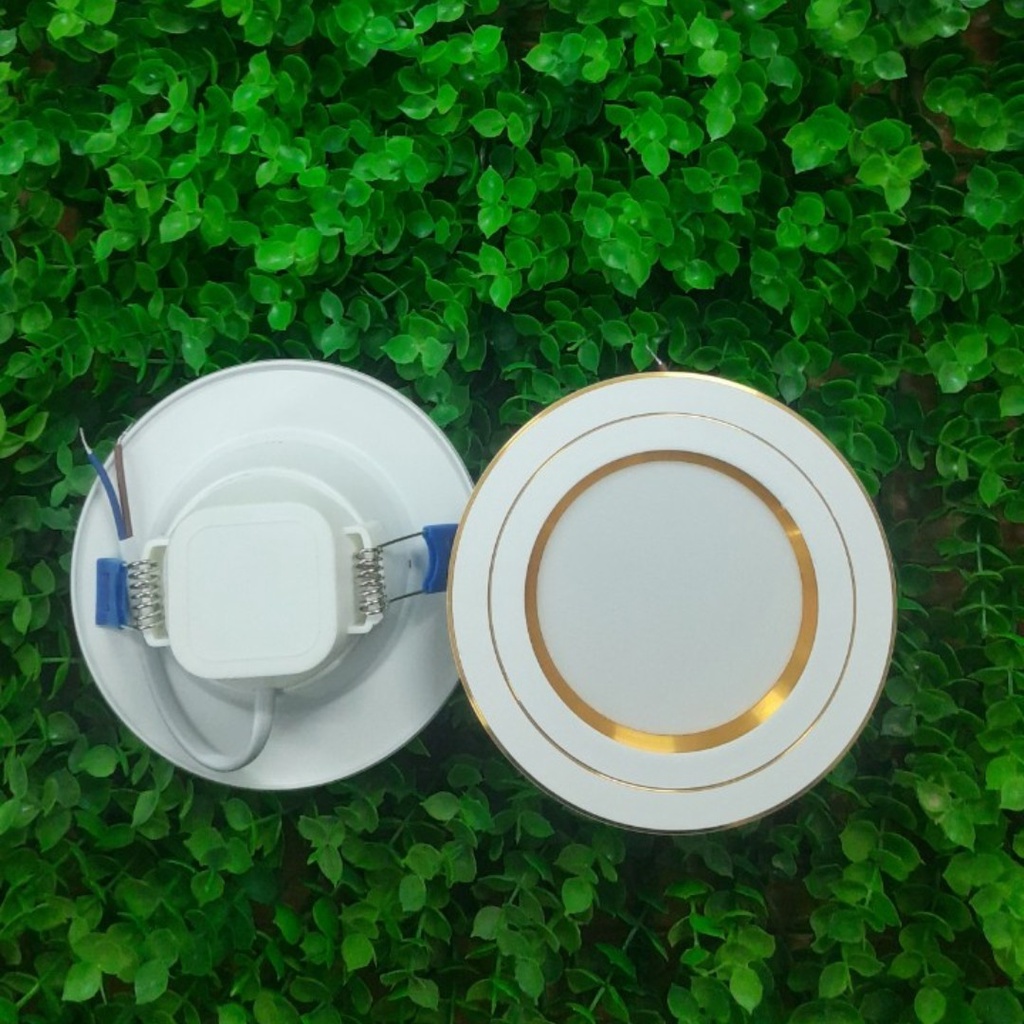 Đèn Led Âm Trần,Đèn Mắt Trâu Đế Trắng Liền Nguồn 7W Phi 90mm Trang Trí Trần Thạch Cao